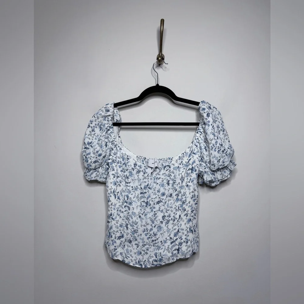 Reformation Marin Puff Sleeve Blouse